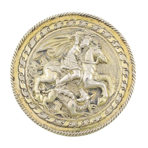 Null Boîte continentale en argent doré du 18e siècle,
non marquée,

forme circul&hellip;