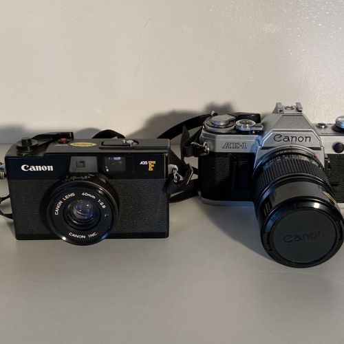 Un lot d'appareils photo CANON Canonet Snapy AE1 (3,5/135) AF35 En l'état, mécan&hellip;