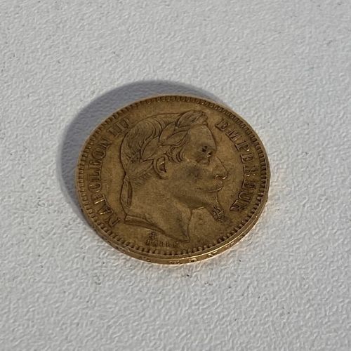 1 pièce 20 FF Francs Français or Napoleon III Empereur 1863 PB : 6,45 g Mise à p&hellip;