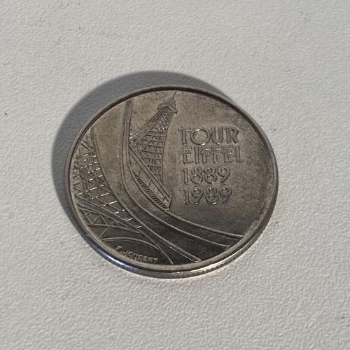 1 pièce 5 FF Francs Français en argent TOUR EIFFEL 1889/1989 Mise à prix : 10 eu&hellip;