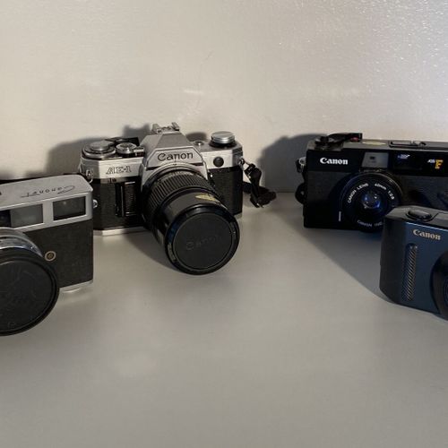 Un lot d'appareils photo CANON Canonet Snapy AE1 (3,5/135) AF35 En l'état, mécan&hellip;