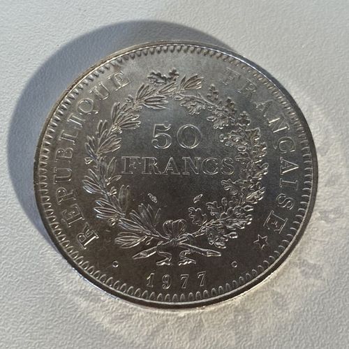 Pièce de 50 francs Argent République Française De 1977 État d'occasion Mise à pr&hellip;