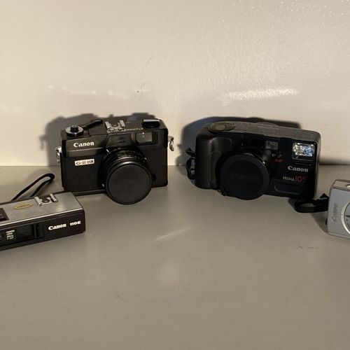 Un lot d'appareils photo CANON Ixus M1 Prima zoom shoot G3QL Canon 110E En l'éta&hellip;