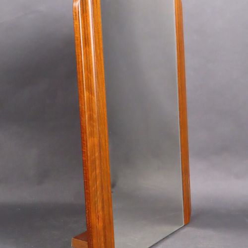 Null Miroir à poser en bois. Travail des années 70 ( 55 x 47 cm)