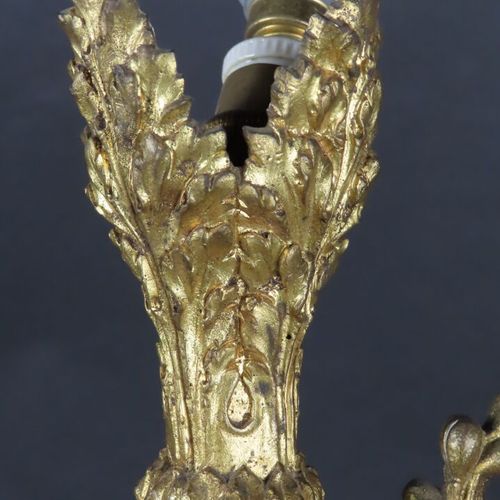 Null Pair of single-light ormolu sconces with rope decoration (H: 21.5 cm)