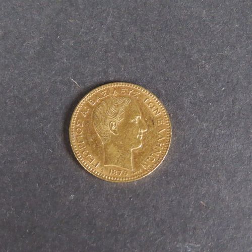Null 1 pieza de oro de 20 dracmas Jorge I 1876
