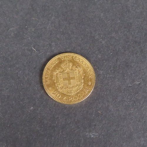 Null 1 pièce de 20 drachmes or Georges Ier 1876