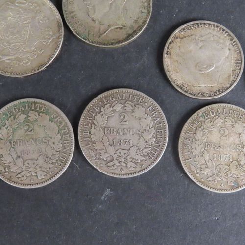 Null Lote de monedas de plata: 3 monedas de 20 F 1934 y 1 moneda de 1 F 1909 Bél&hellip;
