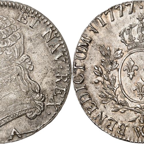 CAPÉTIENS Louis XVI (1774-1792). Écu aux rameaux d’olivier 1777, W, Lille.
NGC M&hellip;