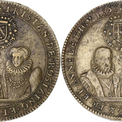 Null JETONS
亨利四世（1589-1610）。代币，贵族杜福尔兹，菲利普-胡鲁和安妮-德-图1595年，巴黎。F.9569 - C.4331 - Fl&hellip;