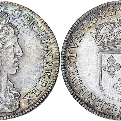 Null 法国/卡佩特人
路易十三（1610-1643）。半行政长官，1642年Warin的第一个标记，A，巴黎（玫瑰）。Dy.1346 - G.49 ; 银 &hellip;