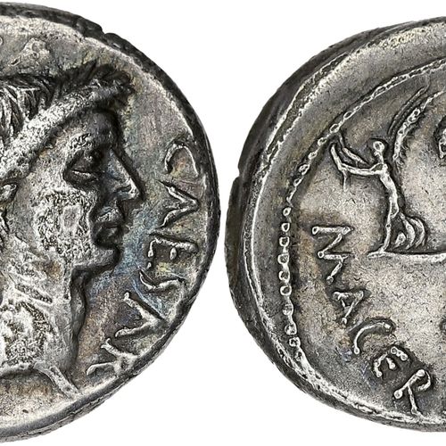 Null RÖMISCHE REPUBLIK
Julius Cäsar (60-44 v. Chr.). Denier mit P. Sepullius Mac&hellip;