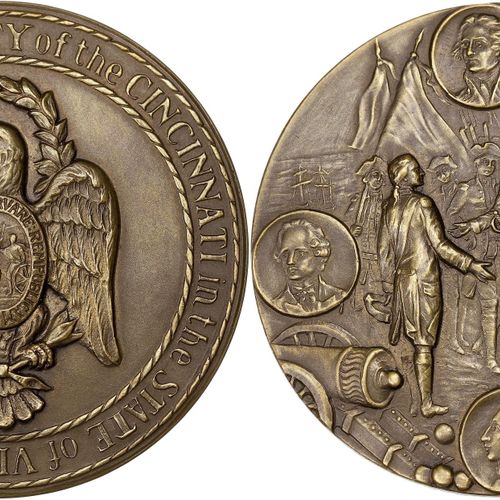Null 美国
美利坚合众国联邦共和国（1776年至今）。弗吉尼亚州辛辛那提协会的奖章，约克镇，由Tschudin 1931年制作。青铜 - 69,65 g -&hellip;