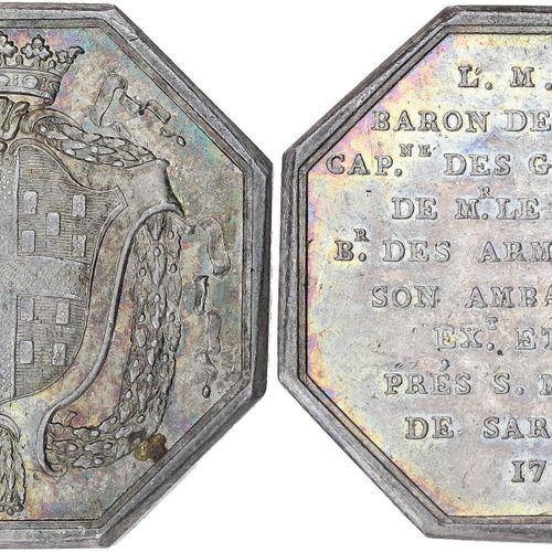 Null JETONS
Louis XIV (1643-1715). Jeton, Savoie, L.-M. De Choiseul, ambassadeur&hellip;