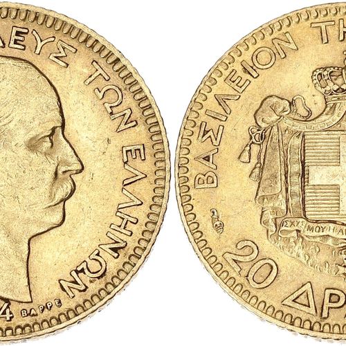 Null GRECIA
Giorgio I (1863-1913). 20 dracme d'oro 1884, A, Parigi. Fr.18; Oro -&hellip;