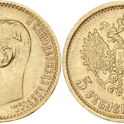 Null RUSSIA
Nicolas II (1894-1917). 5 rubles 1899, St. Petersburg. Fr.180; Gold &hellip;