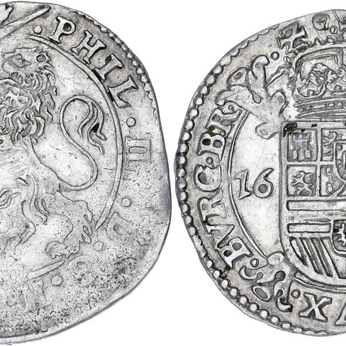 Null BELGIQUE
Brabant (duché de), Philippe IV (1621-1665). Escalin 1645, Anvers.&hellip;