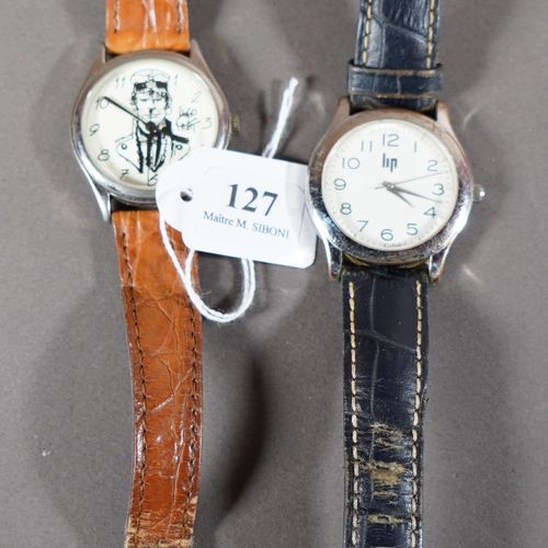 Null 127- Hugo Pratt et Lip Deux montres pour homme à quartz