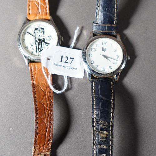 Null 127- Hugo Pratt et Lip Deux montres pour homme à quartz