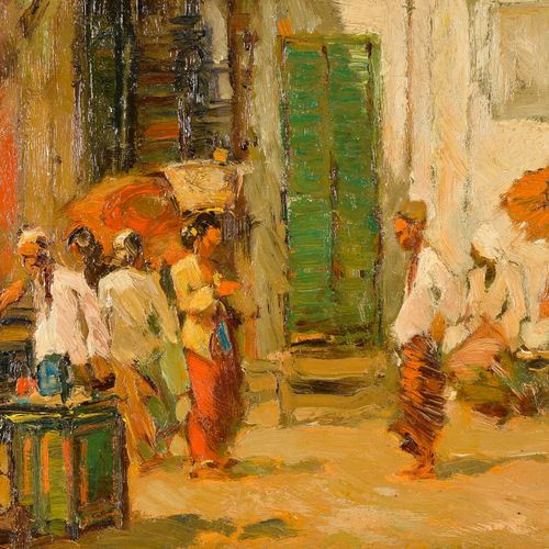 Null Gerard Pieter Adolfs (1898-1968)

'Street vendors', signed lower right, oil&hellip;