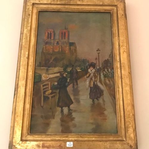 Null Trois huiles sur toile, vues de Paris