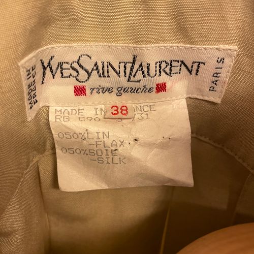 Null Yves Saint Laurent Rive gauche - 长裤套装。夹克S.38和P.S.44