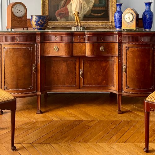 Null Furniture of living room Maple including: a enfilade, six chairs, a table a&hellip;