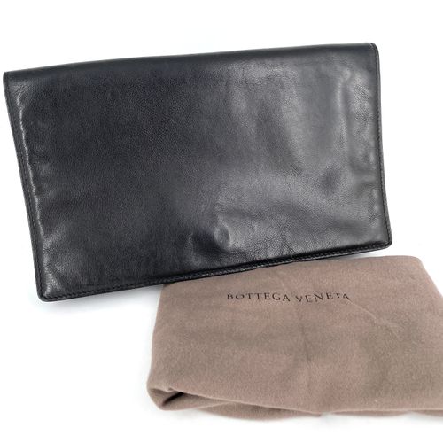 Null Bottega Venetta - Black leather clutch