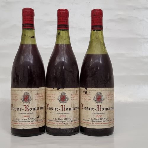 Null 3 B VOSNE-ROMANEE 1982 Jean Grivot (2 à 3,5 cm et 1 à 5,7 cm; e.T.H à e.A; &hellip;