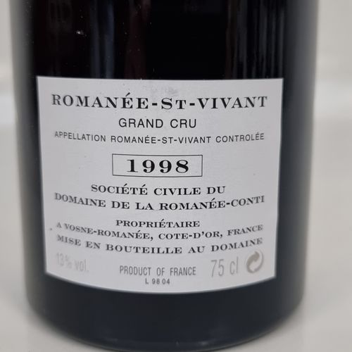 Null 1 B ROMANEE-SAINT-VIVANT (Grand Cru) 1998 Domaine de la Romanée-Conti (n° 0&hellip;