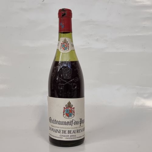 Null 1 B CHÂTEAUNEUF-DU-PAPE Rouge 1965 Domaine de Beaurenard (6,2 cm; étiquette&hellip;