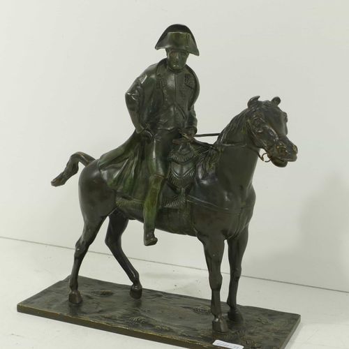 Null Sculpture en bronze " Napoléon à cheval " fonte ancienne (Ht 27 L 25cm)