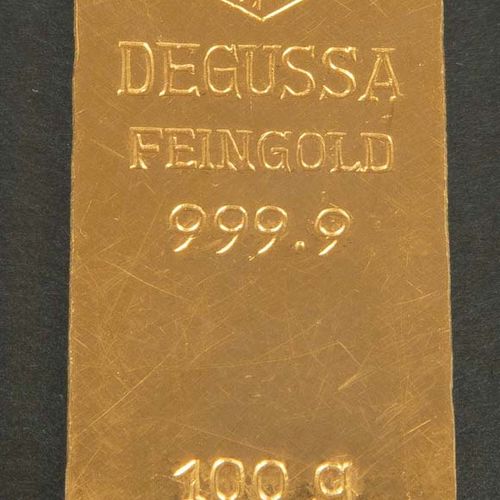 Null Lingotes de oro. Degussa. Oro fino, 999.