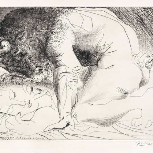 Pablo Picasso 1881–1973 Pablo Picasso 1881–1973 
Minotaure caressant une dormeus&hellip;
