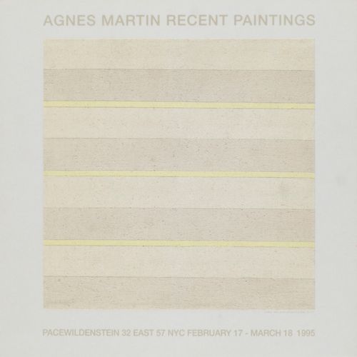 Martin, Agnes o.T. 1995. Farboffsetlithographie auf Vellum. 27 x 22,5 cm (30,5 x&hellip;