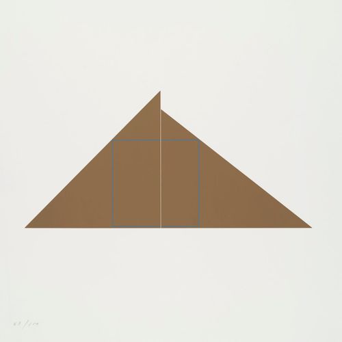 Mangold, Robert A square within two triangles. 1977. Farbserigraphie auf starkem&hellip;
