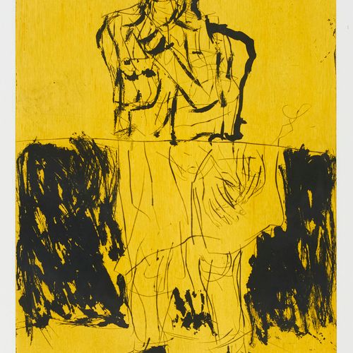 Baselitz, Georg Maler im Mantel. 2006. Strichätzung mit Aquatinta in gelb u. Sch&hellip;