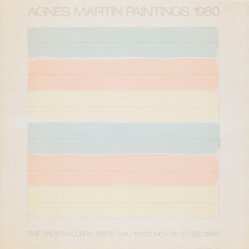 Martin, Agnes o.T. 1980. Farboffsetlithographie auf dünnem Reispapier. 27,5 x 22&hellip;
