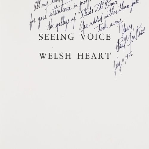 Jenkins, Paul 6 Farblithographien in: "Seeing Voice Welsh Heart". Mit Text von C&hellip;