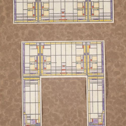 Basart & Sloet Sammlung von 55 Original-Entwürfen für Buntglas-Fenster. Um 1930.&hellip;