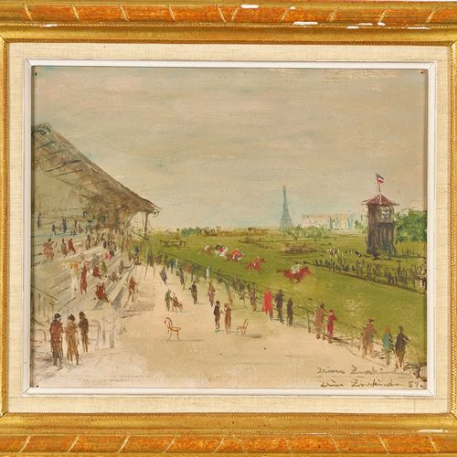 ZURKINDEN, IRÈNE 巴黎的奥特伊尔赛马场。
纸板上的油彩，
双重签名，a. Dat.1951年u.R.,
25,5x31,5 cm

出处：Fer&hellip;