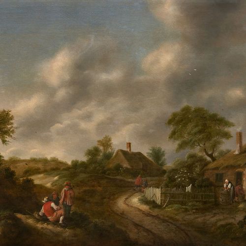 MOLENAER, NICOLAES (AUCH CLAES) Village landscape.
Oil on oak,
sig. "K. Molenaer&hellip;