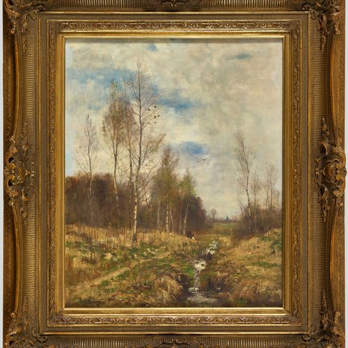 BAUM, PAUL Paysage d'automne avec ruisseau.
Huile sur toile,
sig. U. Dat. 1888 u&hellip;