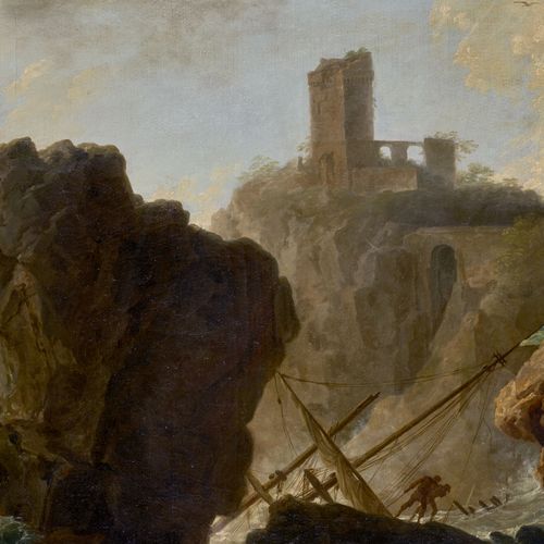 VERNET, CLAUDE JOSEPH "Naufrage"。
布面油画，
77x143 cm

出处：奥赛伯爵先生的拍卖会，巴黎金条酒店，1790年4月1&hellip;