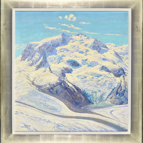 PATOCCHI, REMO 罗萨山丘与杜弗尔峰（Dufourspitze）和诺登（Nordend）。
布面油画，硬板，
sig. U. Dat.1948年u.&hellip;