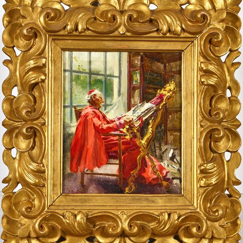 TORDI, SINIBALDO 红衣主教在愉快的阅读中。/ 《竖琴协奏曲》。
木板油彩或布面油彩，
，每幅签名，
28x24厘米或27x21厘米
http:/&hellip;