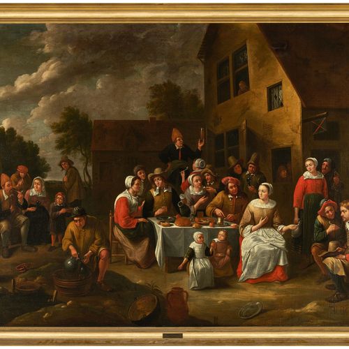 TILBORGH, GILLIS II Fête paysanne devant une taverne.
Huile sur toile, doublée,
&hellip;