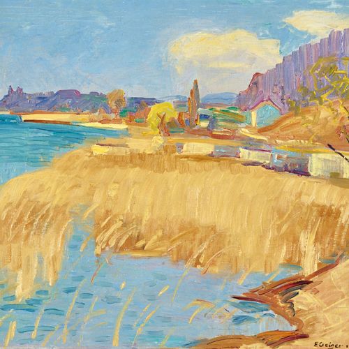 GEIGER, ERNST SAMUEL "沙菲斯的早春"。
布面油画，
sig. A. Dat.1932年u.R.，背面是。担架上的标题，
38x44 cm
&hellip;