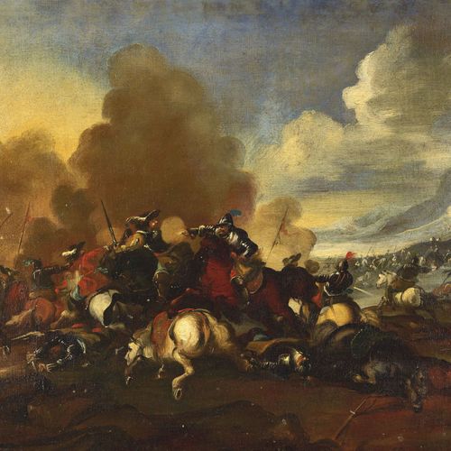 DEUTSCHLAND, 18. JH. Battle scenes. Counterparts.
Each oil on canvas, doubled,
e&hellip;