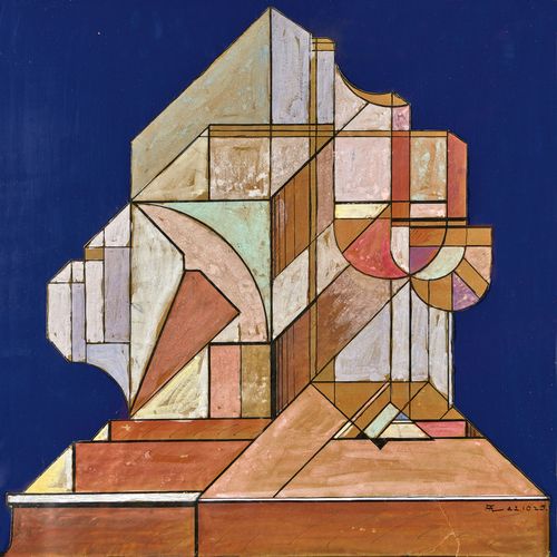 EVARD, ANDRÉ JEAN Composition géométrique.
Gouache, aquarelle et collage de papi&hellip;